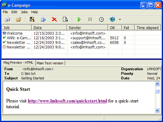 Screenshot of e-Campaign 2.93.1