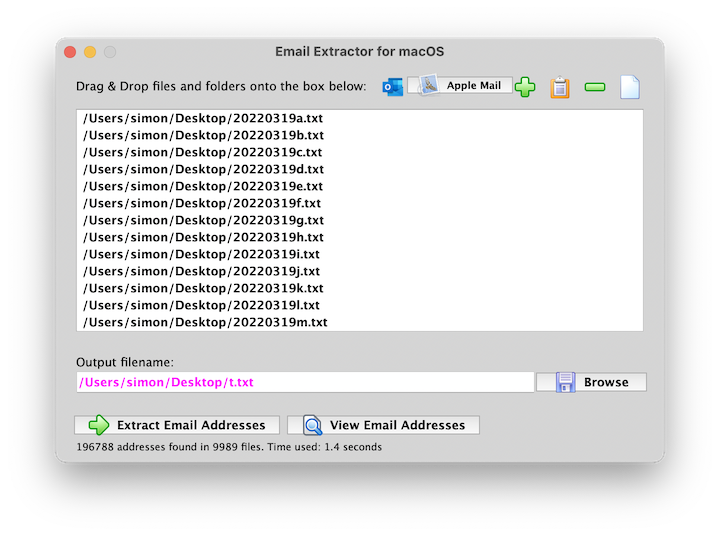 Email Extractor for macOS