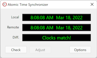 Atomic Time Synchronizer screen shot