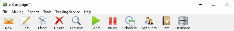 Main Window Toolbar