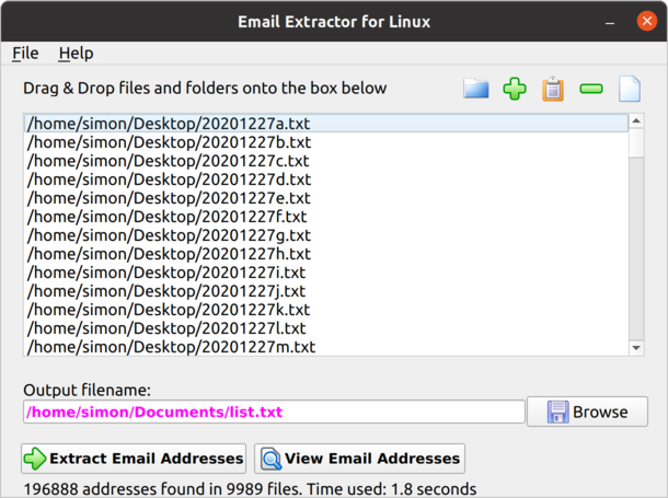 Email Extractor for Linux