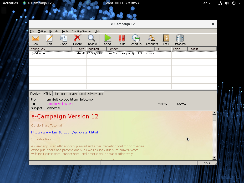 ... Campaign on Fedora Linux Email Marketing Software for Fedora Linux