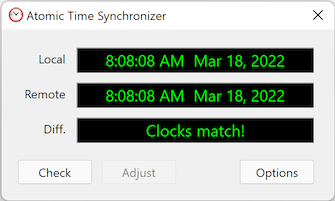 Atomic Time Synchronizer screenshot Atomic Time Synchronizer screenshot